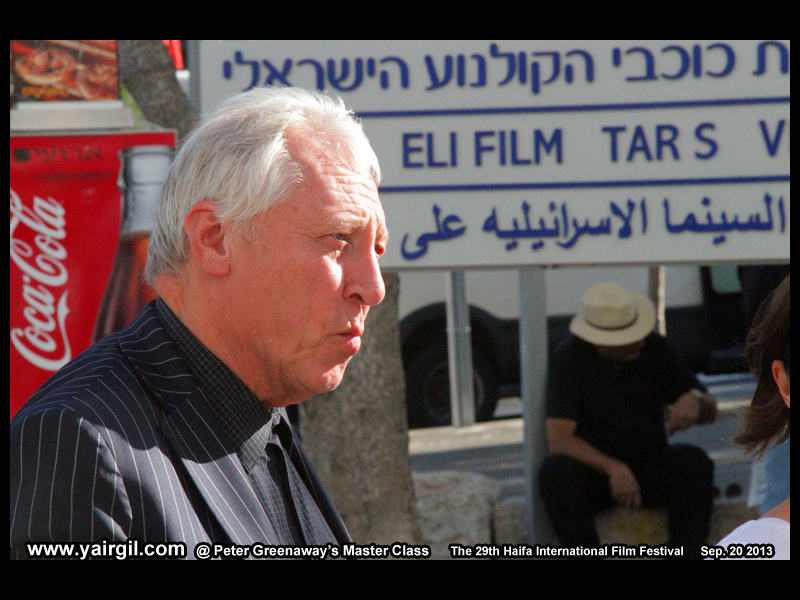 Peter Greenaway at The Haifa International Film Festival, Haifa 2013- Peter Greenaway's Master class 