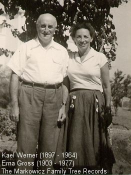 Karl Werner and Erna Gross, kiryat Bialik, 1960's. The Markowicz Family Records 2007/