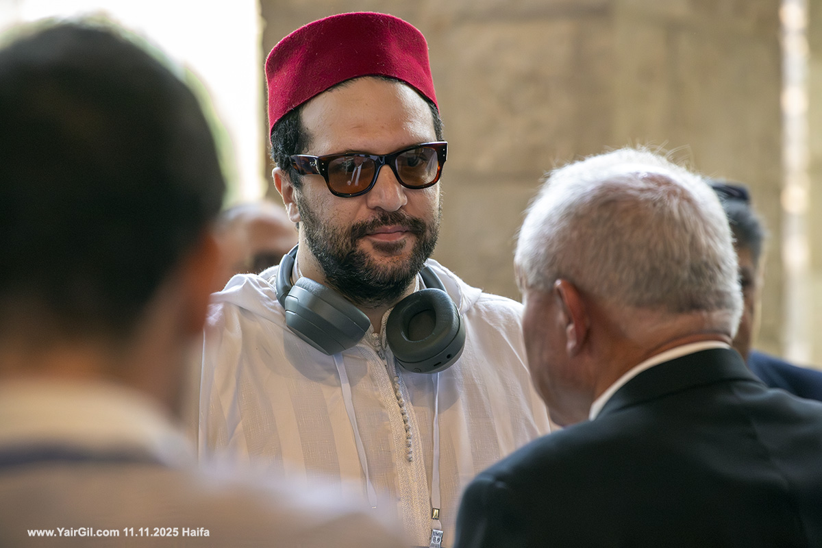 נציג מרוקו לוועידת המפרץ לבינלאומיות אמין דריסי במפגש עם השר אבי דיכטר , אמין דריסי