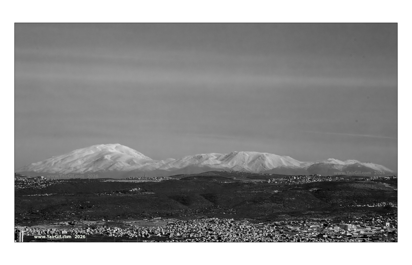 מבט מחיפה על הר החרמון  4.1.2026  